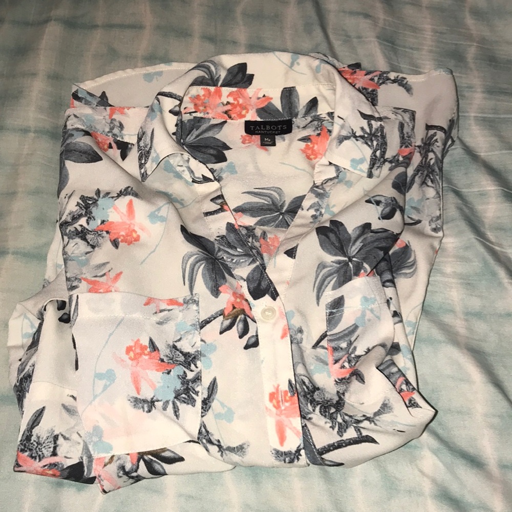 Flower print blouse